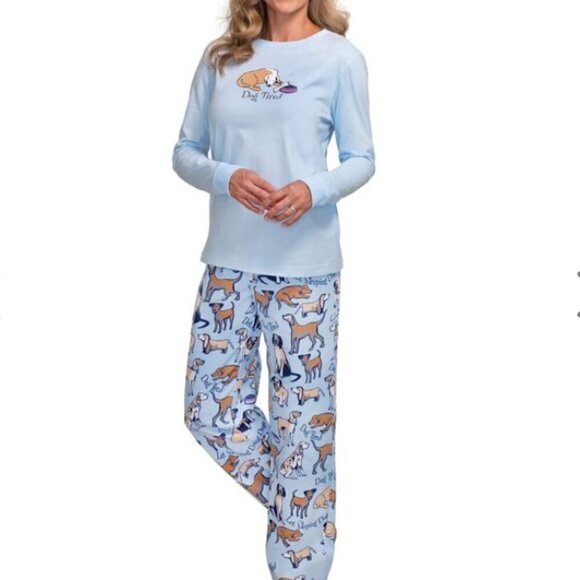 Pajamagram Dog Tired Blue Women's Pajamas, Medium - Picture 1 of 12